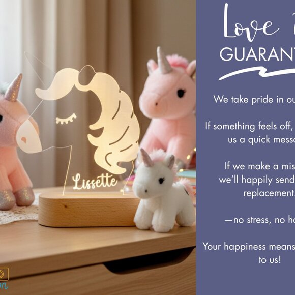 Personalized Magical Unicorn Night Light – Unique LED Room Decor - Picture 6 of 8